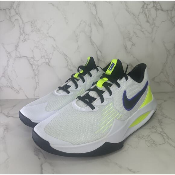 Nike Mens Size 12 Precision V White Green Basketball Sneakers CW3403 100 NEW - Picture 1 of 5